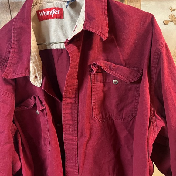 Wrangler Red Button-Up Shirt - Picture 4 of 5
